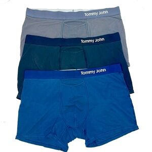 Tommy John | 3 Pair - Blue Black Gray Men's Boxer Briefs - Cool Cotton | Size XL